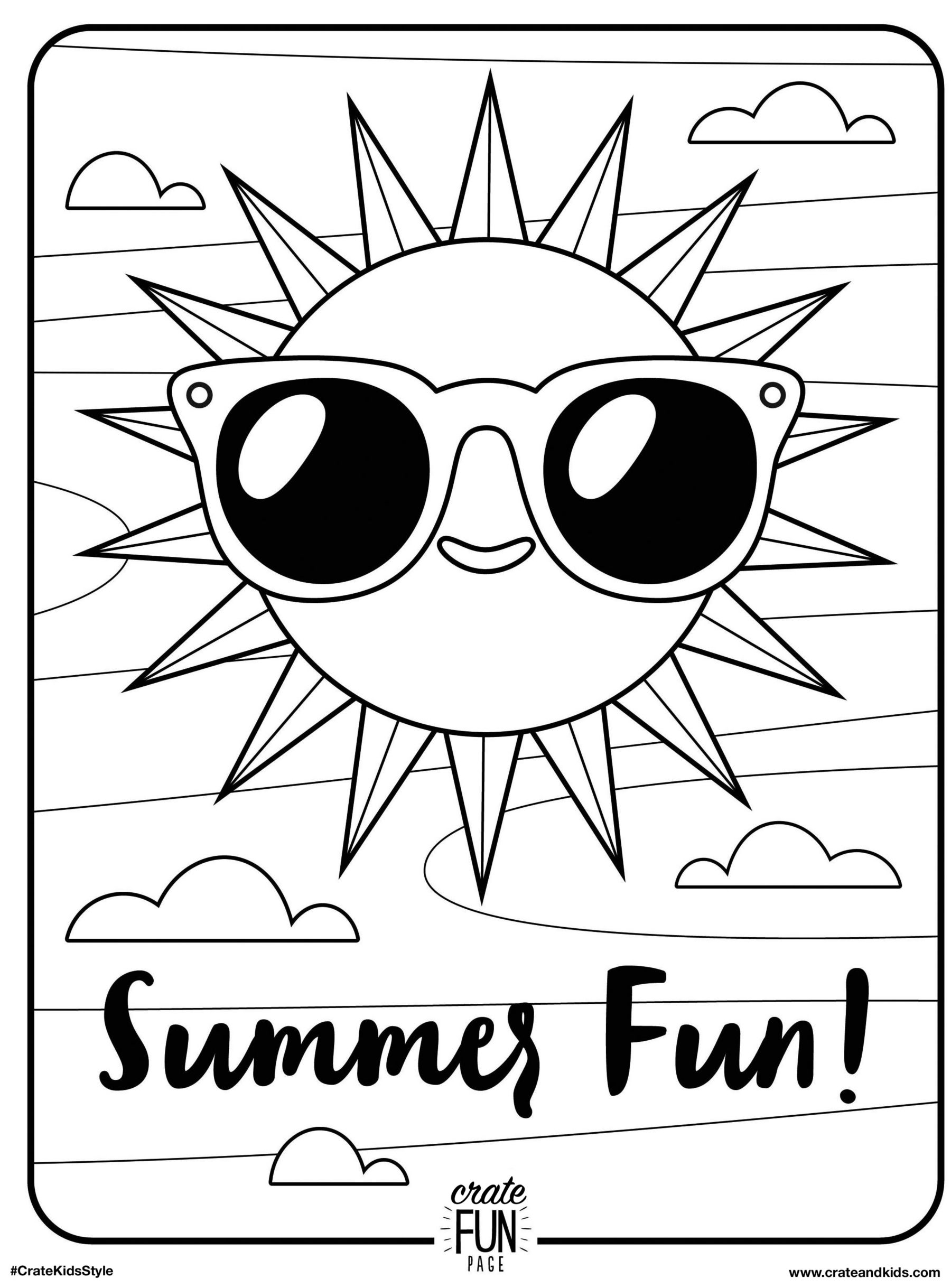 Summer Color Worksheets Free Printable
