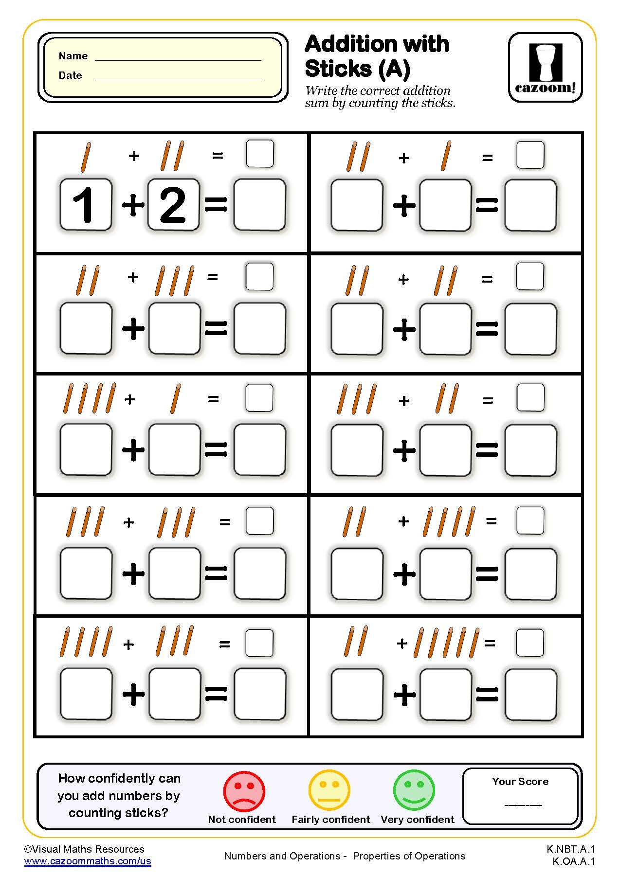 Math Kindergarten Printable Worksheets
