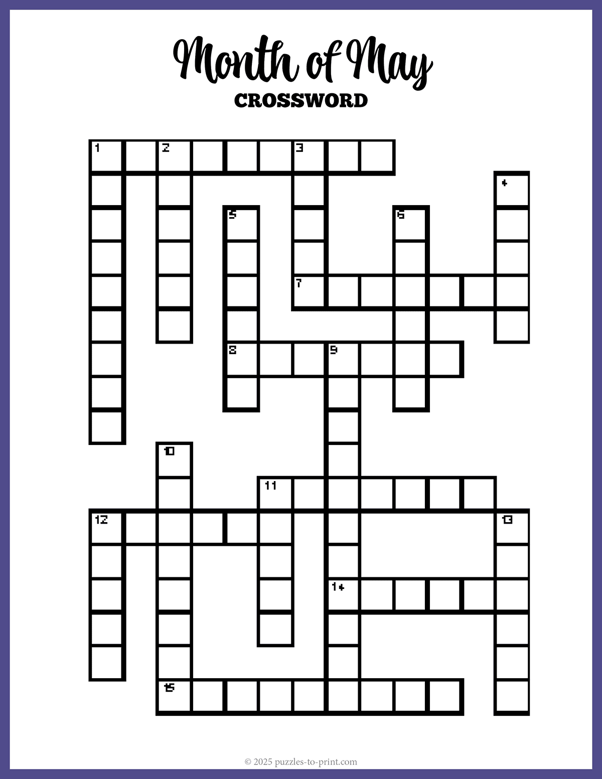 Free Printable Large Print Crossword Puzzles