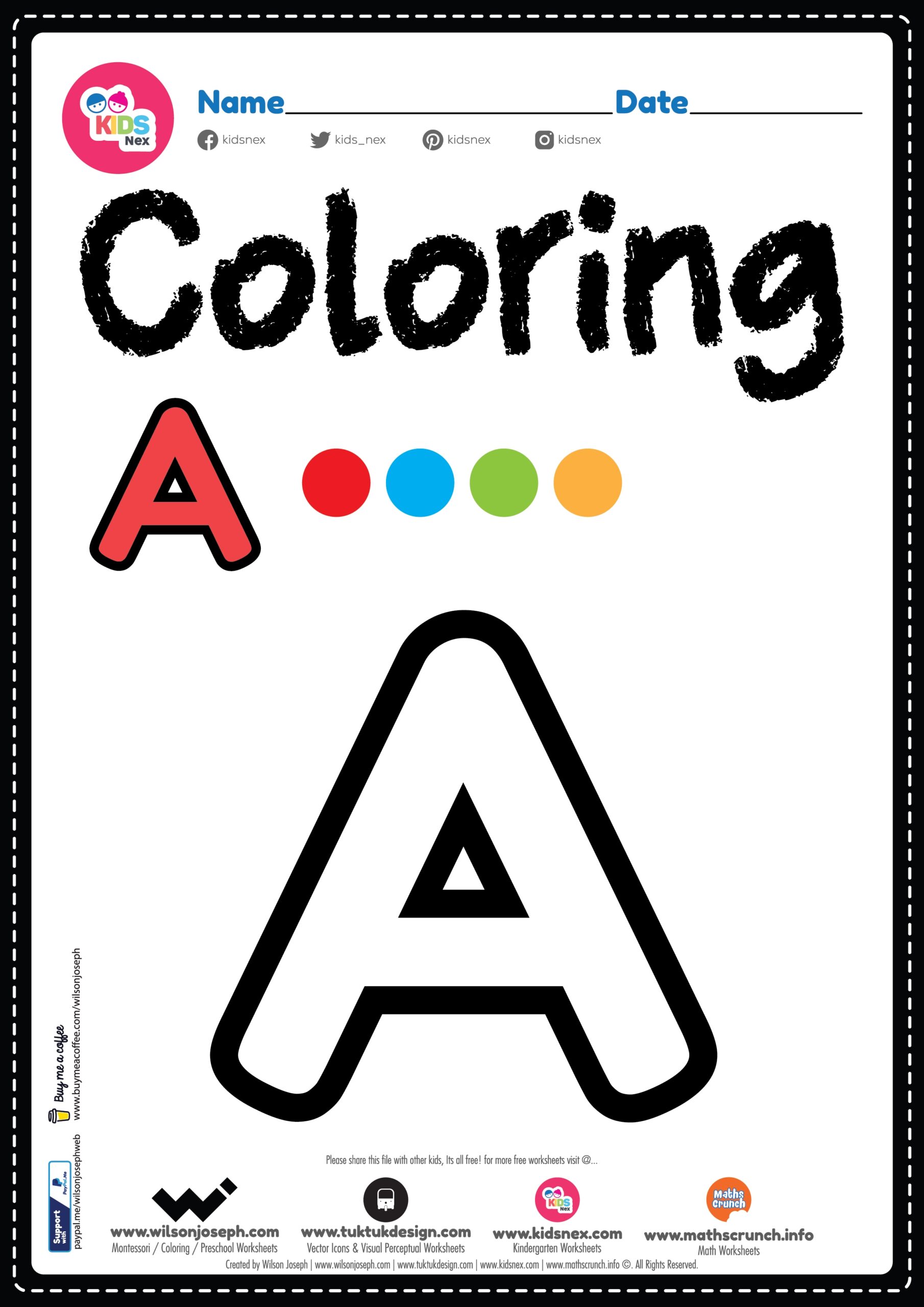 Letter A Worksheets Printable Pdf