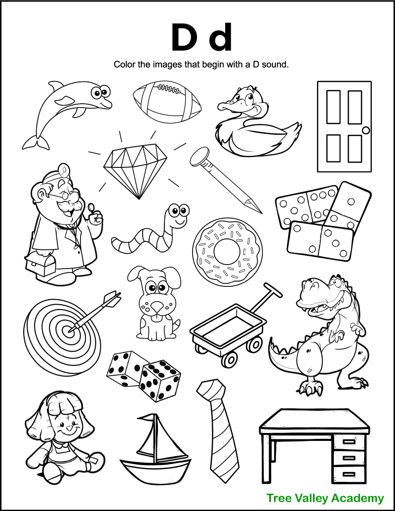 Letter D Worksheet Printable