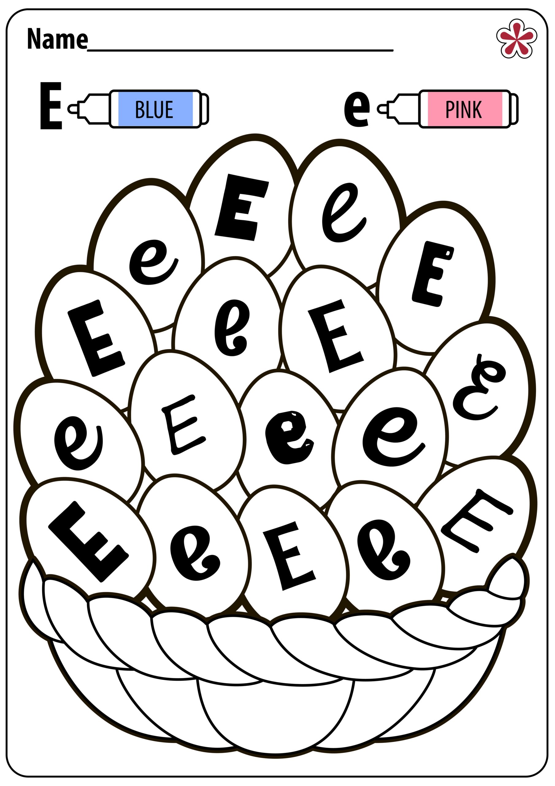 Letter E Free Printables