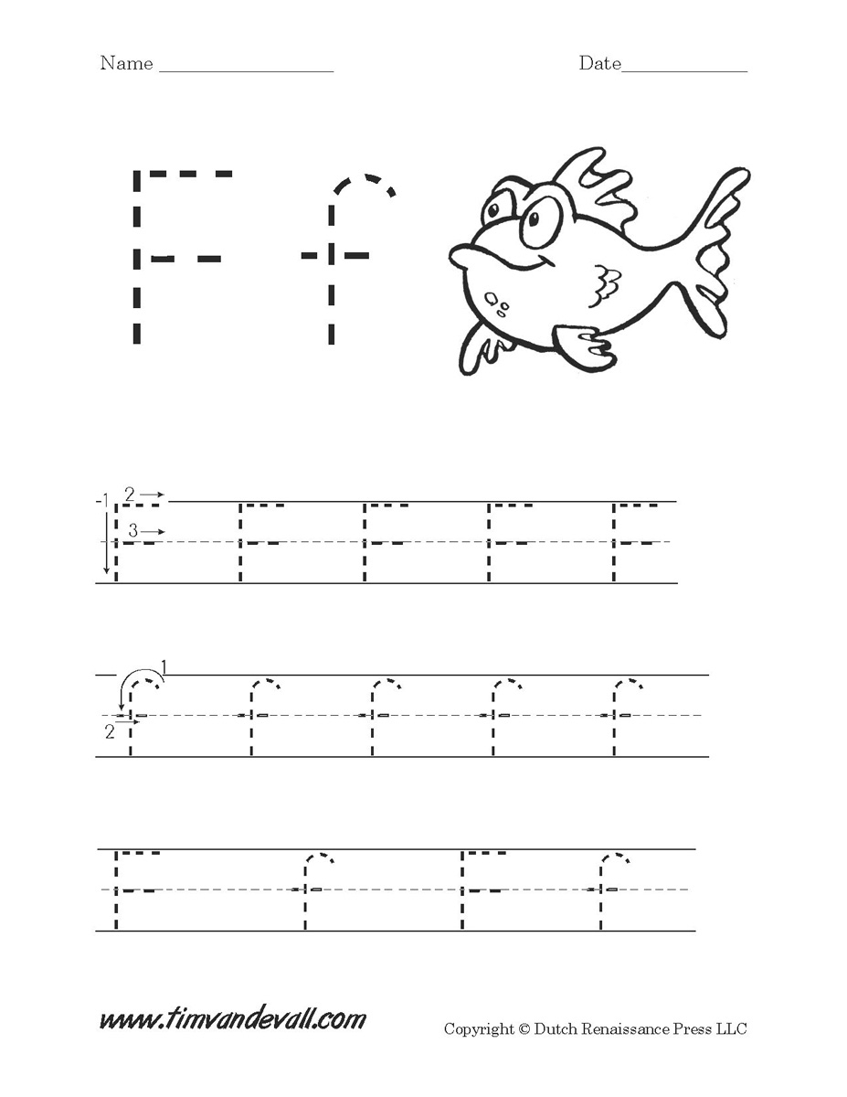 Trace The Letter F Free Printable