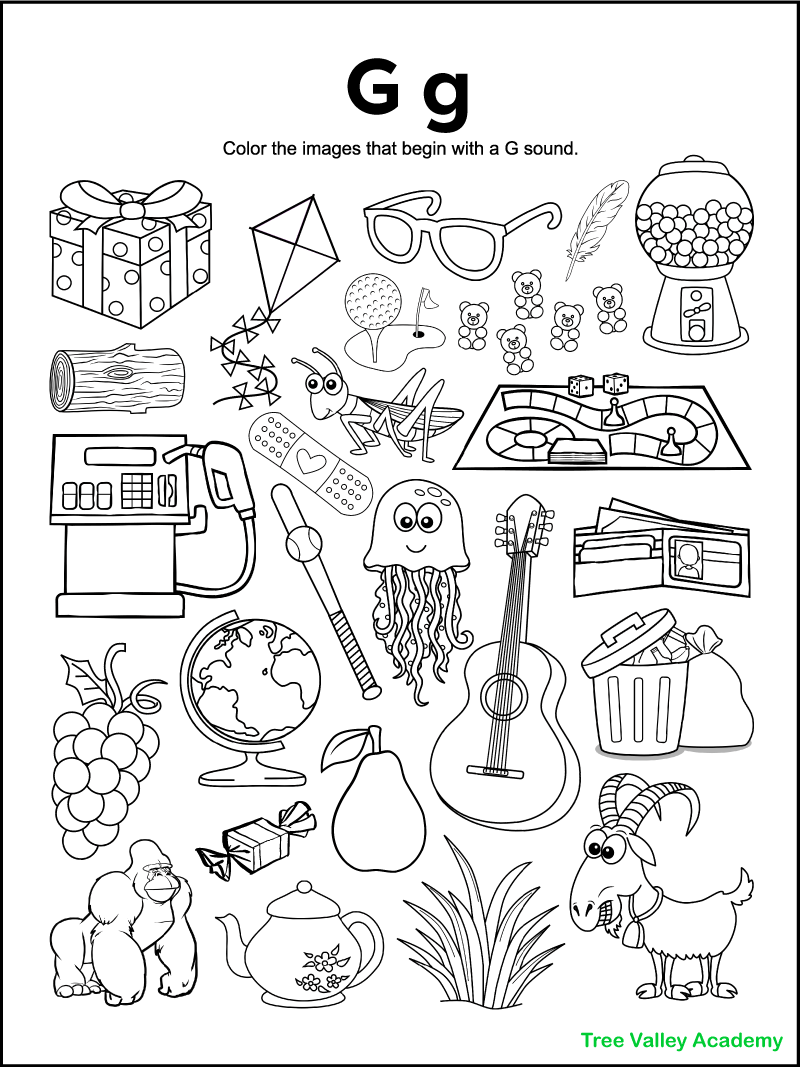 Letter G Worksheet Free Printable
