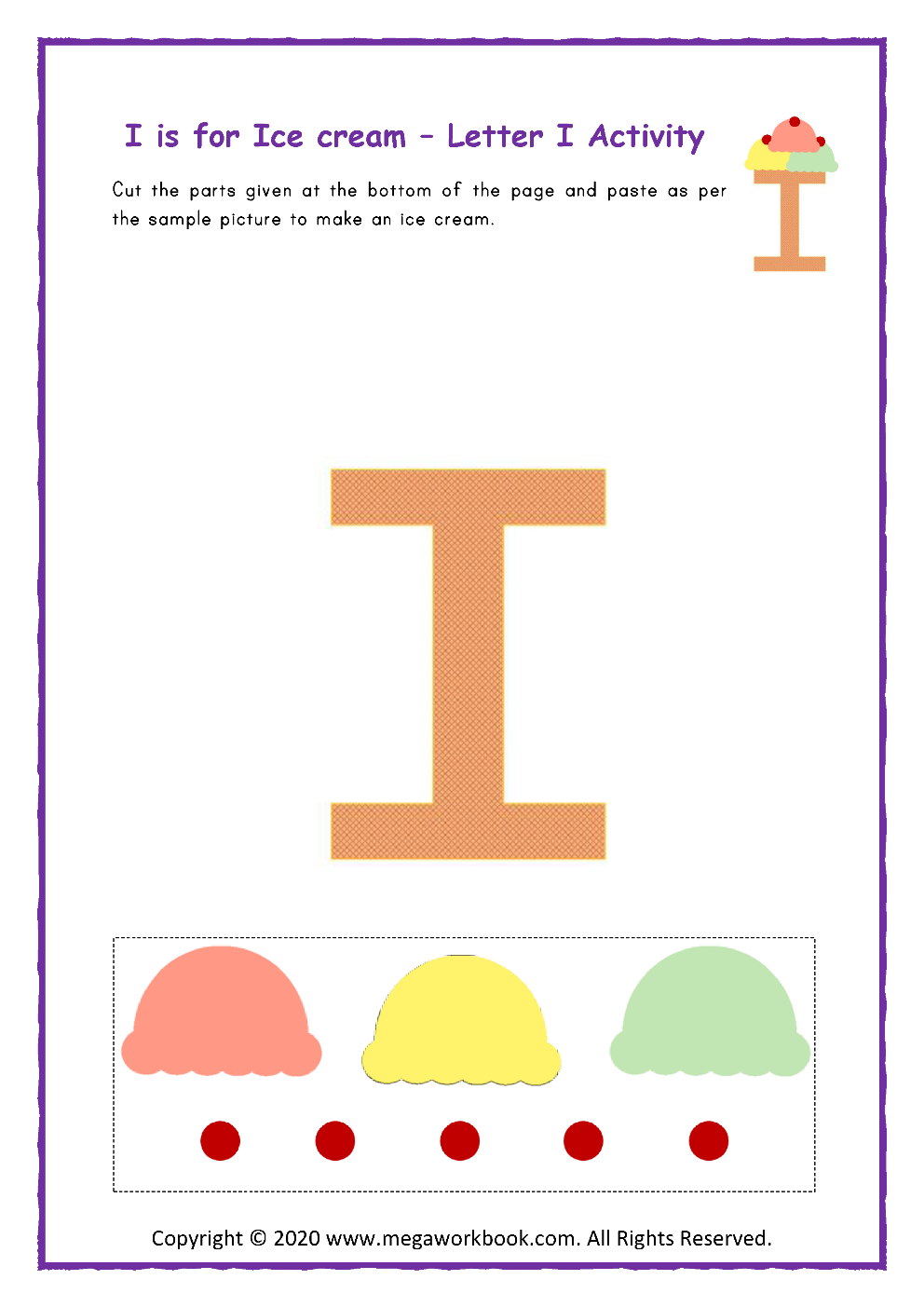 Printable Letter I Worksheets