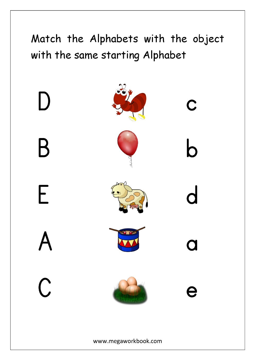 Letter Matching Worksheets Alphabet Matching Worksheets 