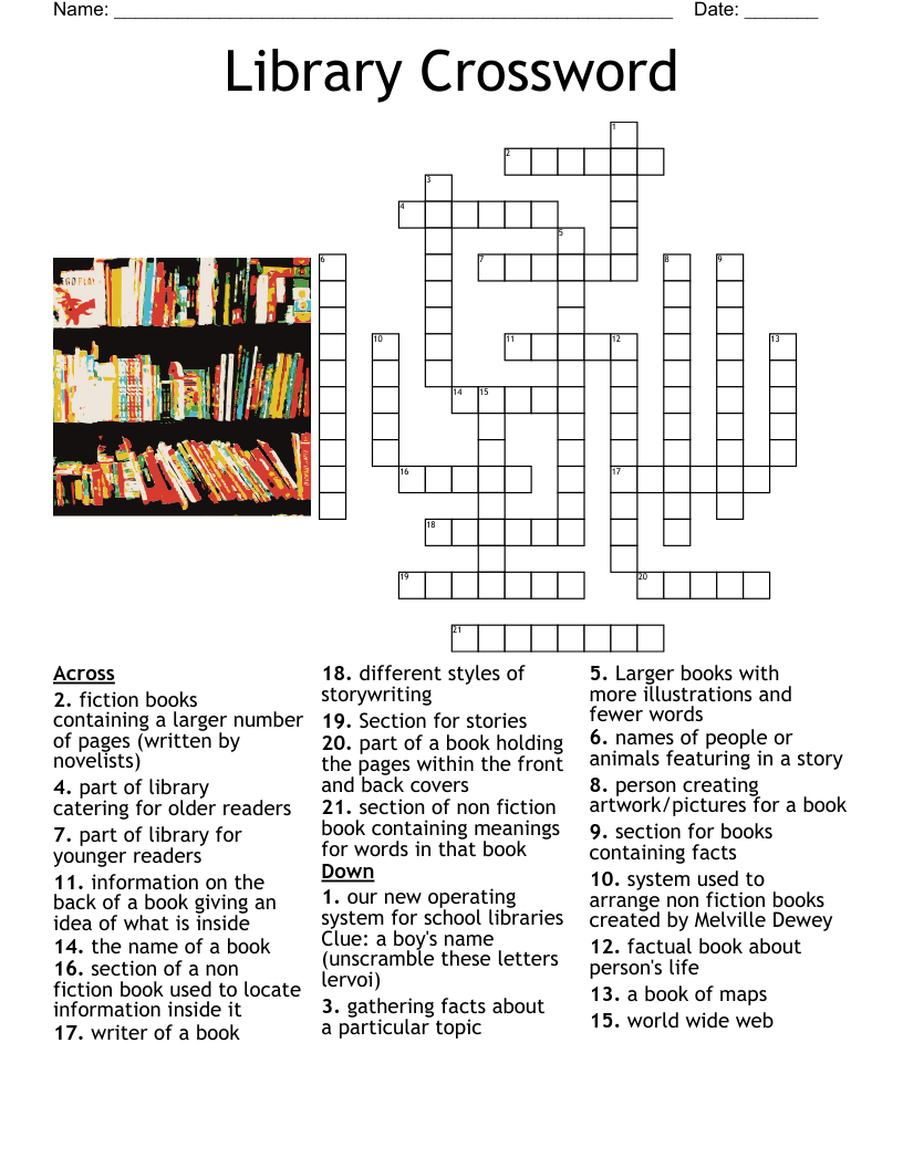 Printable Crossword Puzzles For Adults Literary