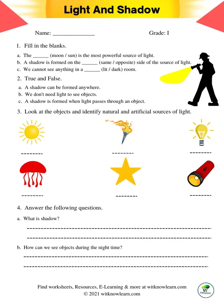 Printable Science Worksheets Grade 2