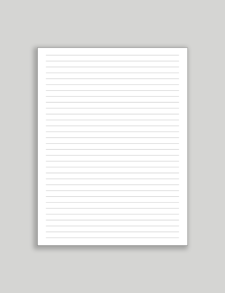 Lined Paper Printable Template
