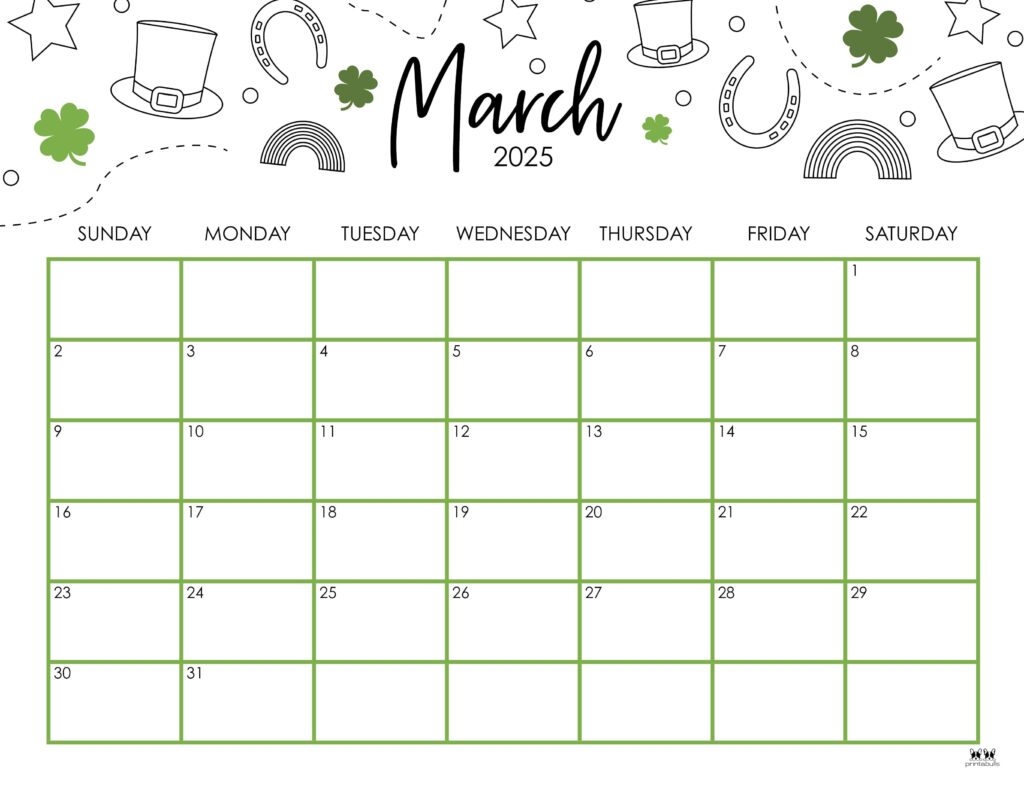Blank Printable Calendars March