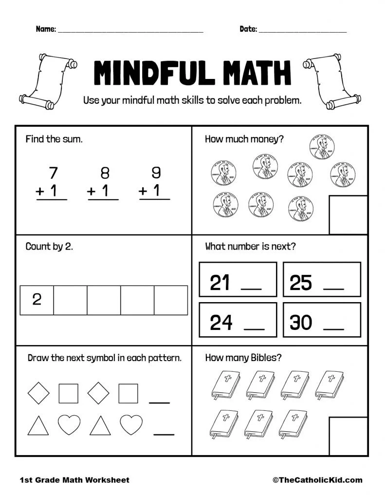 Math Worksheets First Grade Free Printables