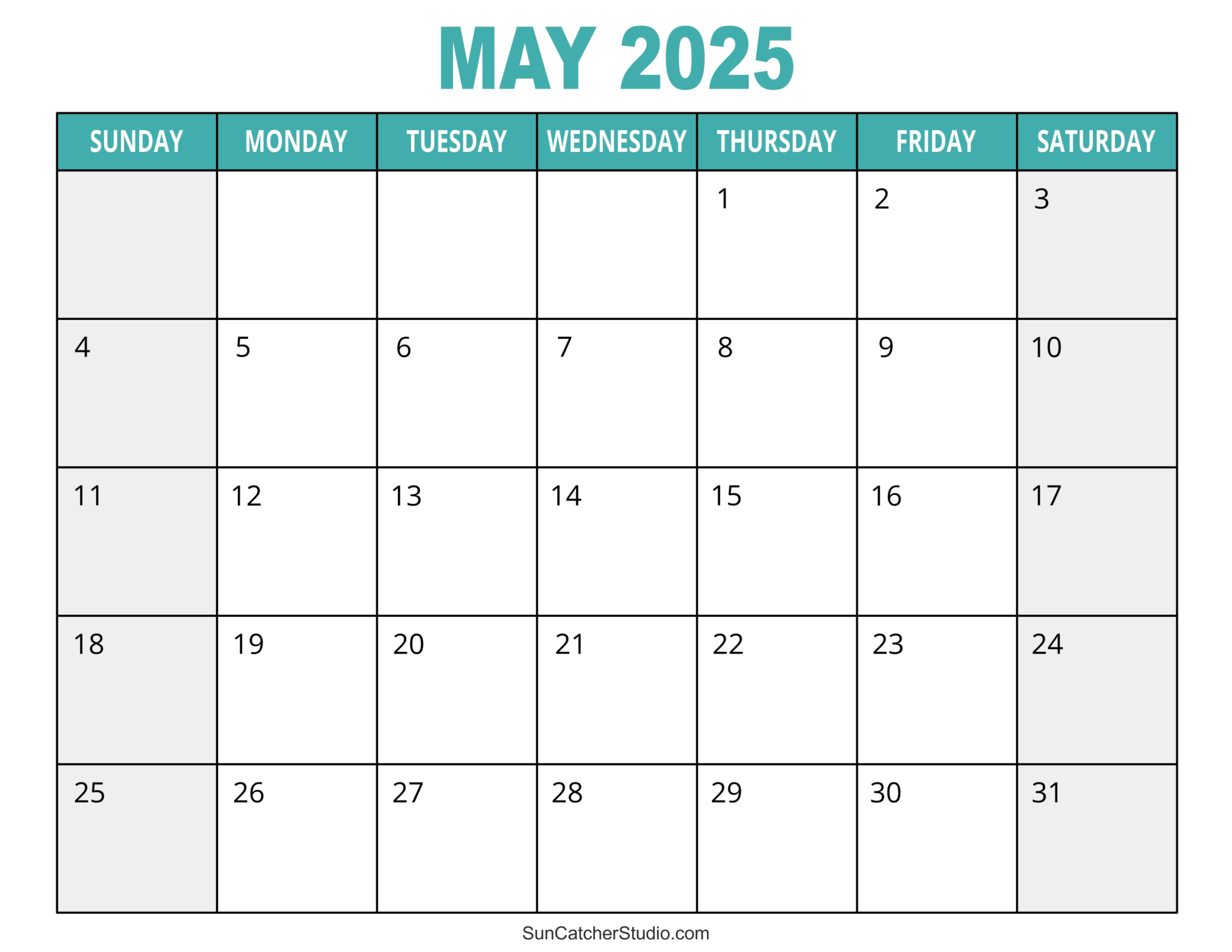 May 2025 Calendar Free Printable Free Printables Lettering 