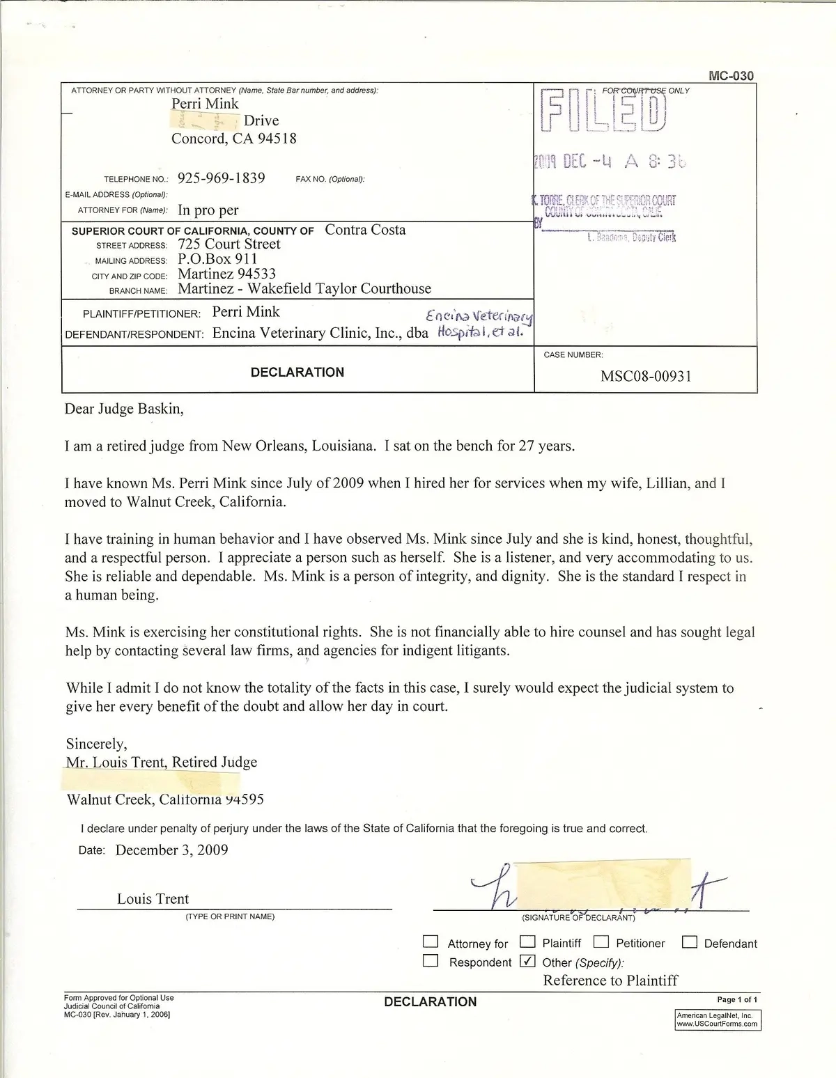 Form Mc 030 Printable