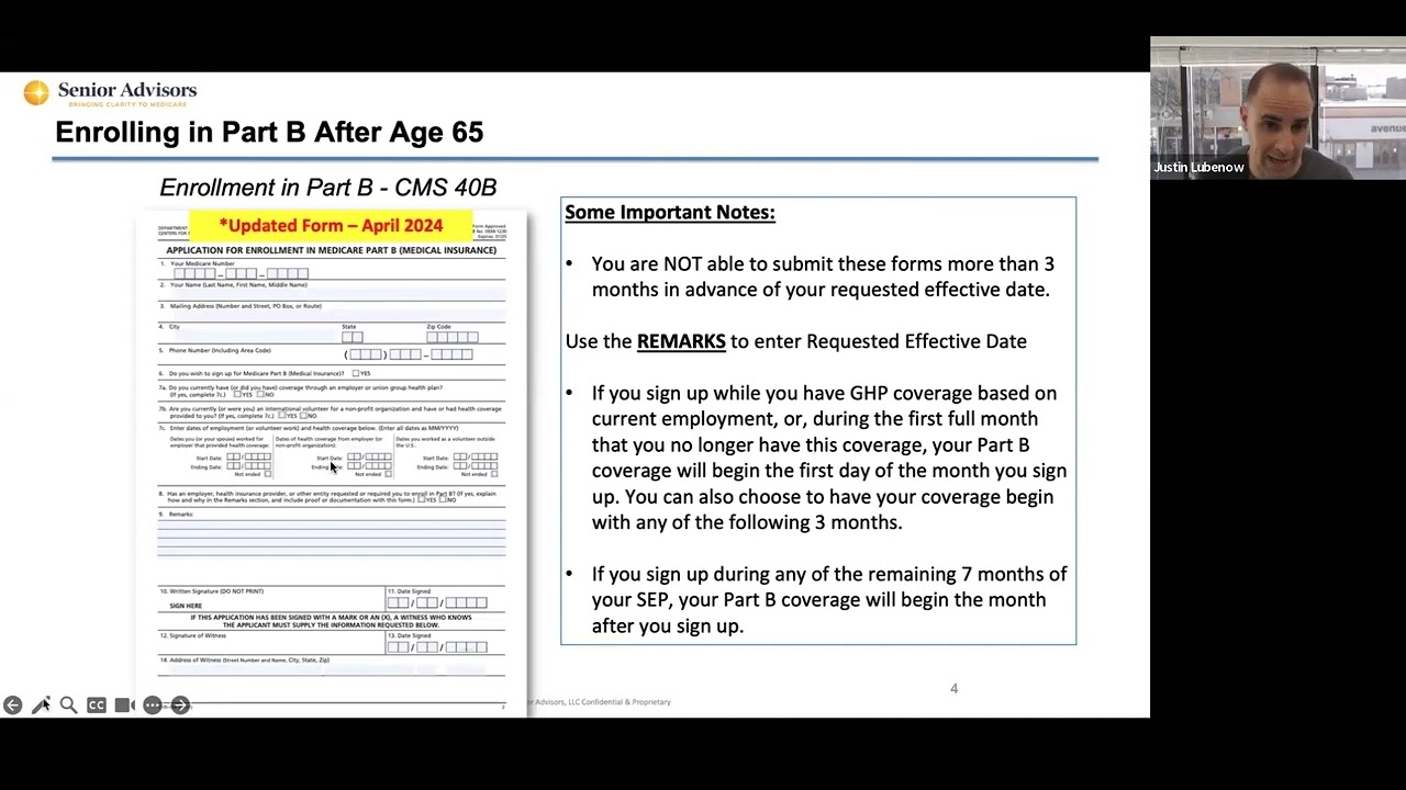 Medicare Part B Enrollment Printable Form