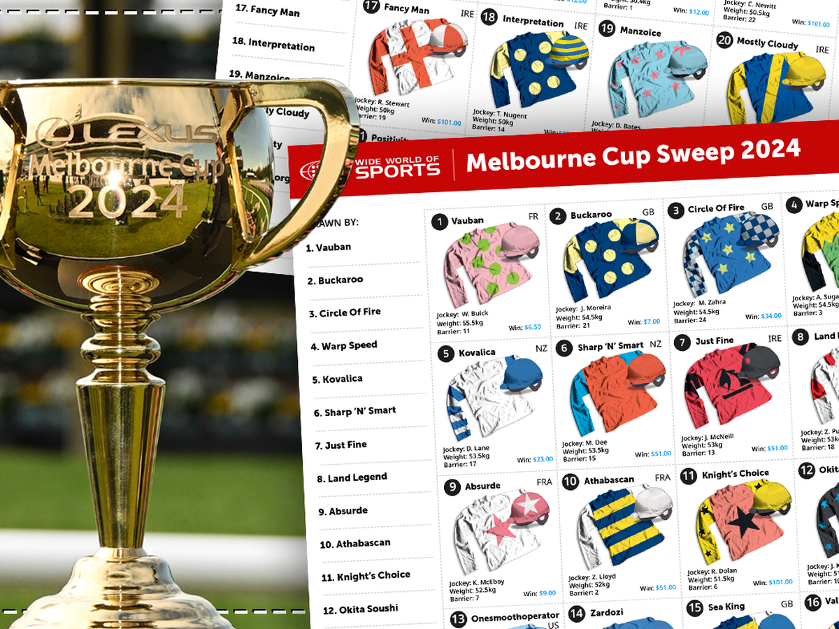 Melbourne Cup Sweep 2024 Free Printable Office Sweep With 