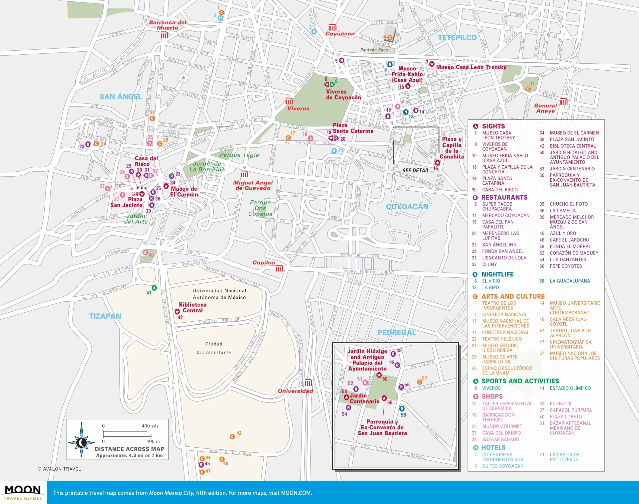 Mexico City Map Printable