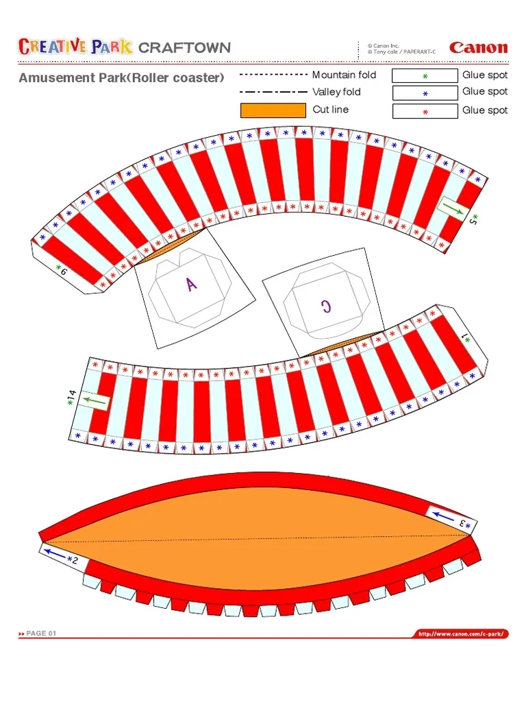 Printable Paper Roller Coaster Templates - Free Pdf