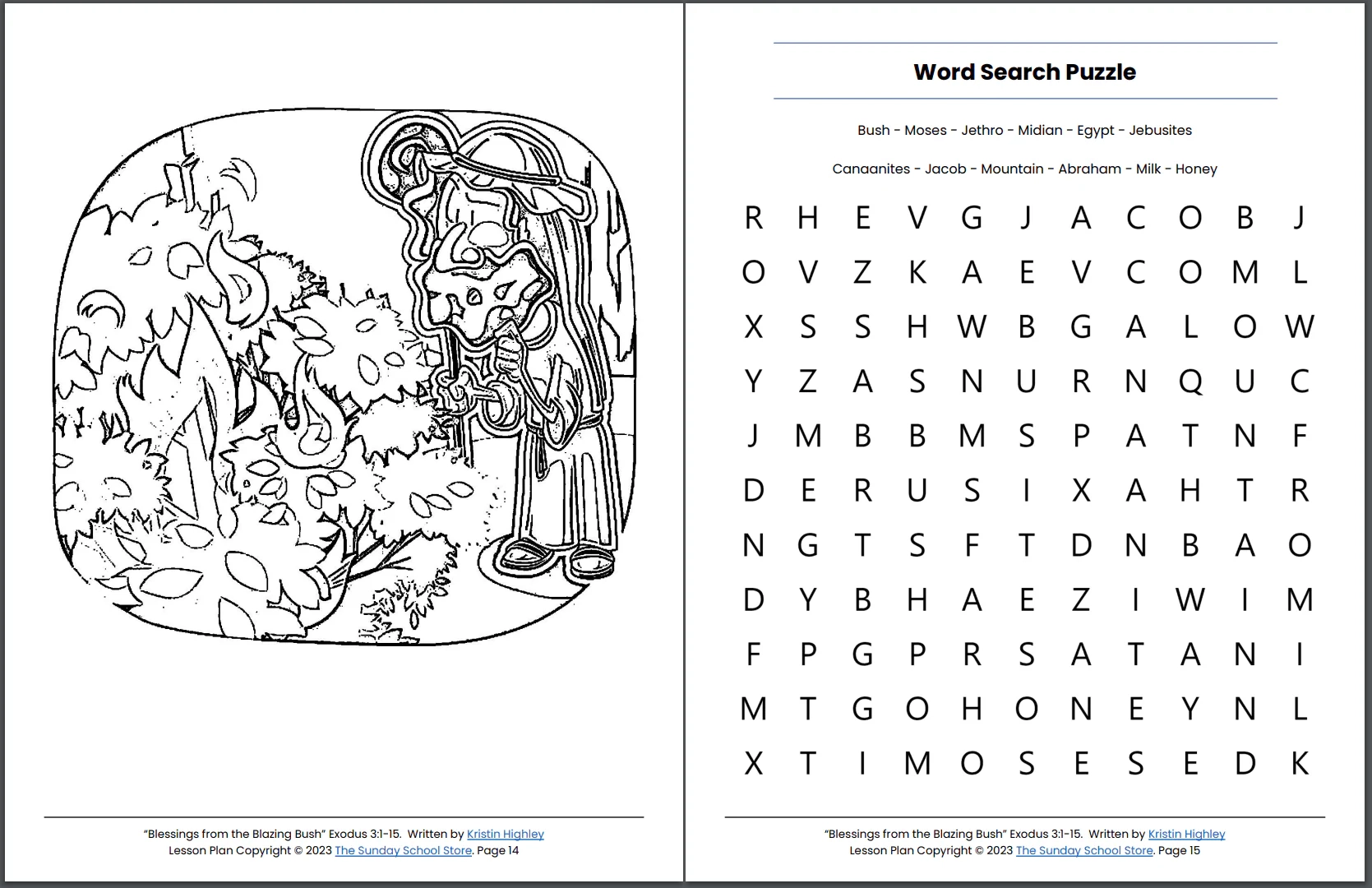 Printable Moses Worksheets