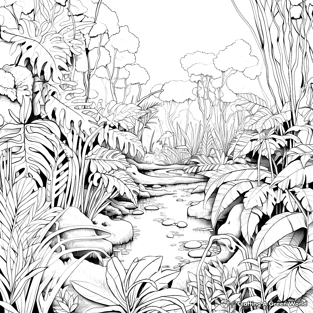 Rainforest Coloring Page Printable