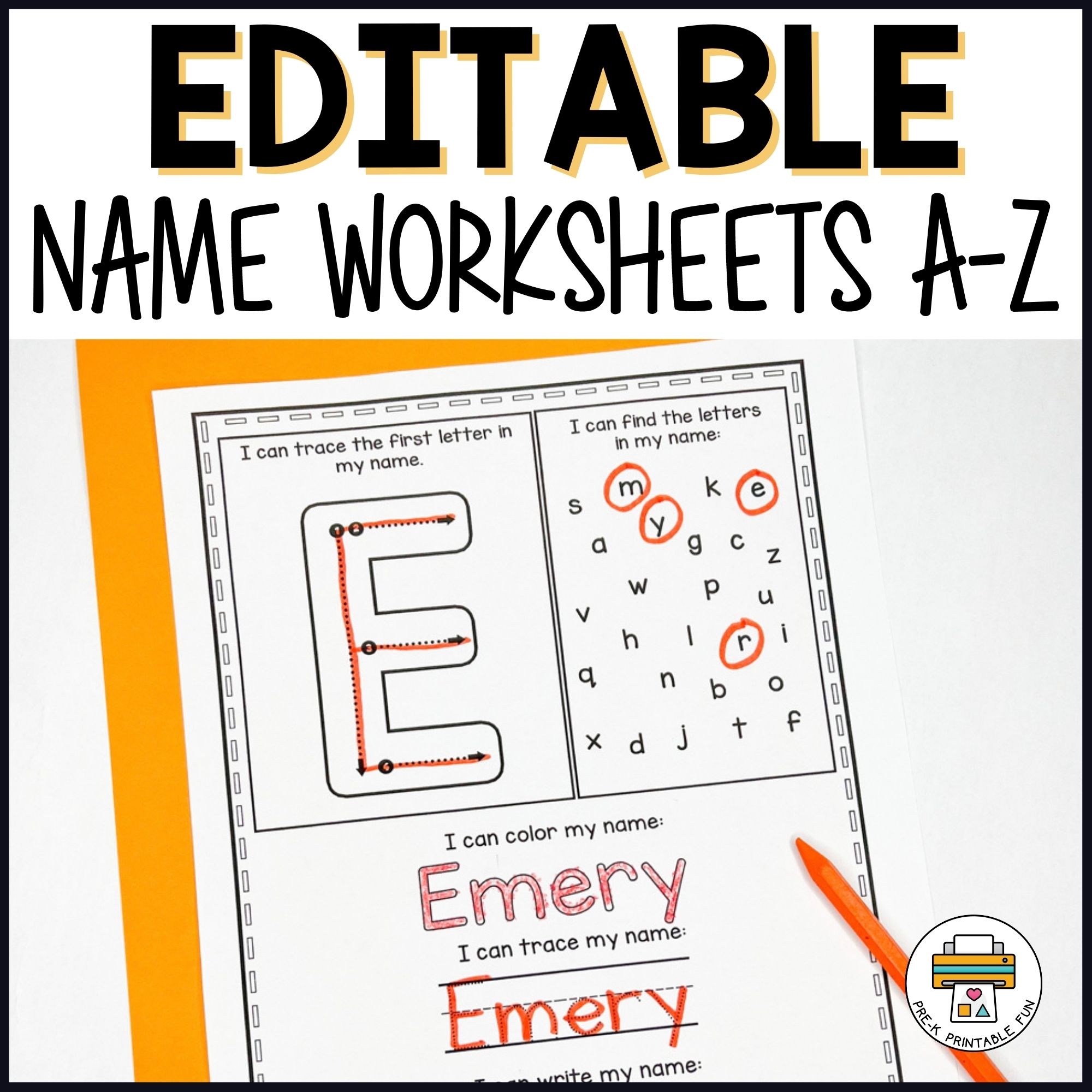 I Can Write My Name Worksheet Free Printable