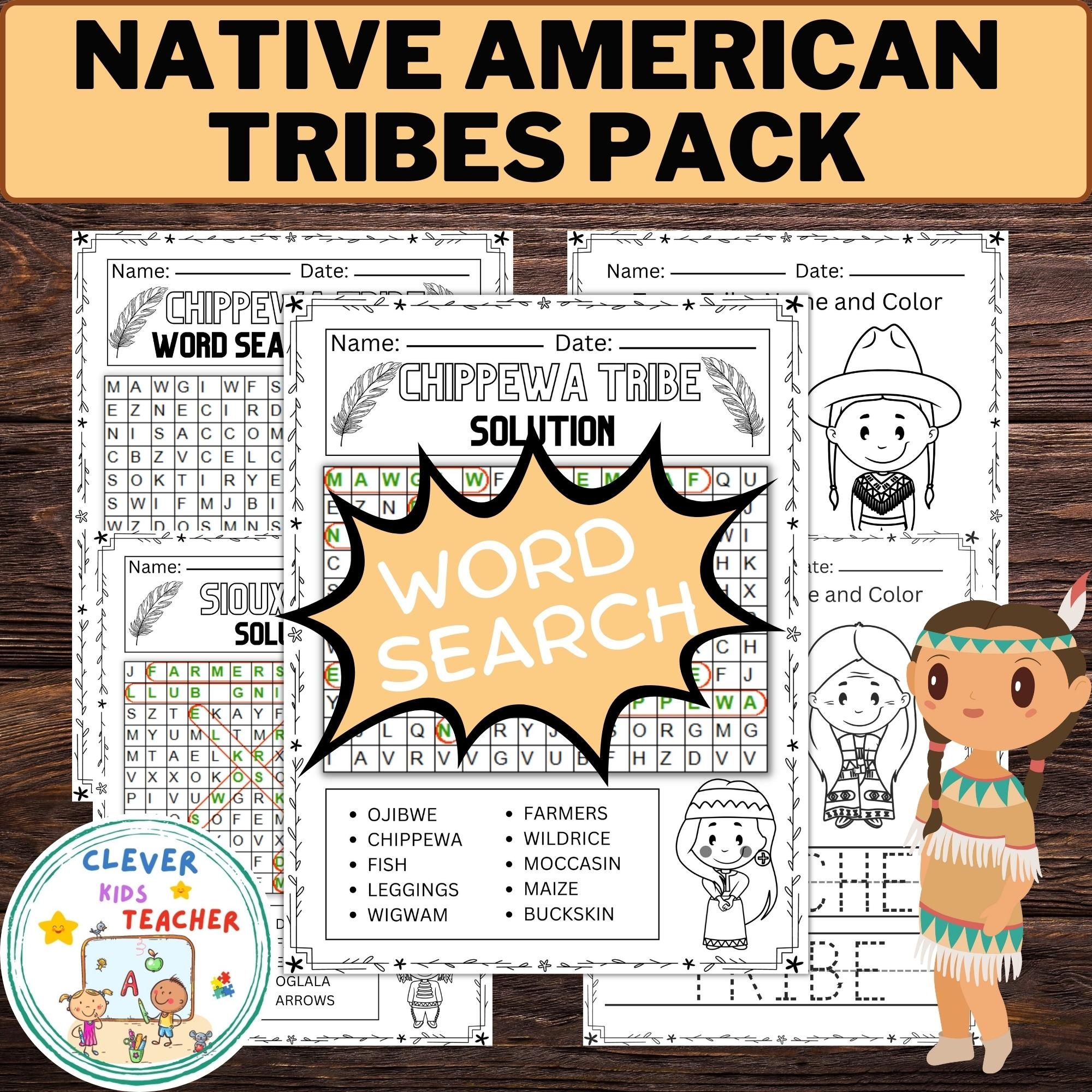 Native American Tribe Worksheets Printable