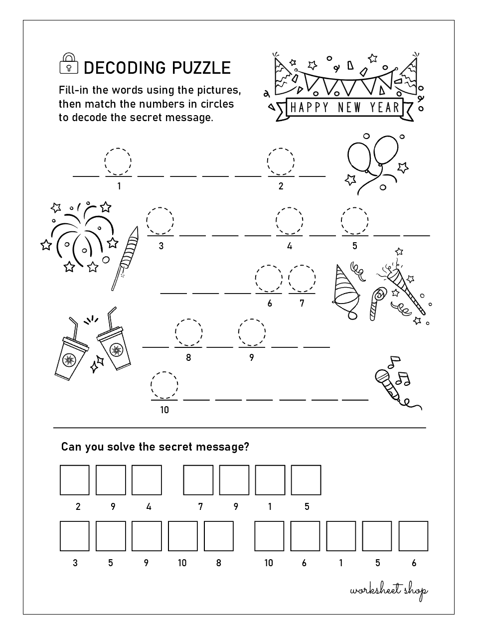 Printable Decoding Puzzles