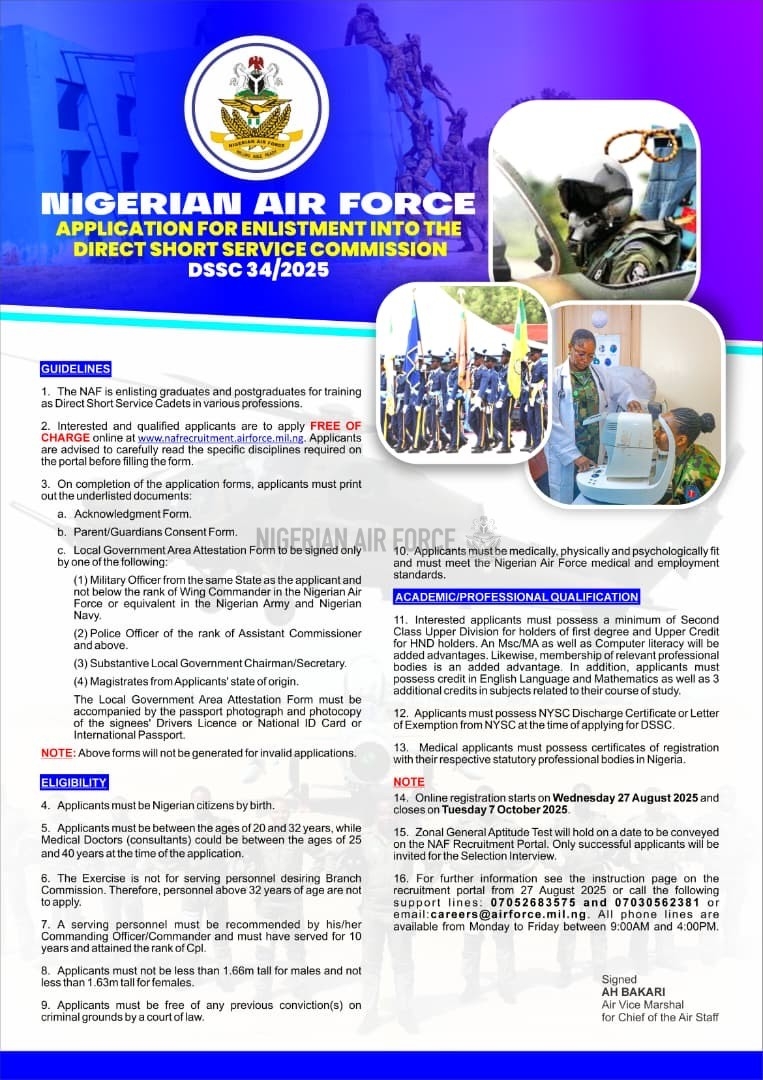 Air Force Application Form 2025