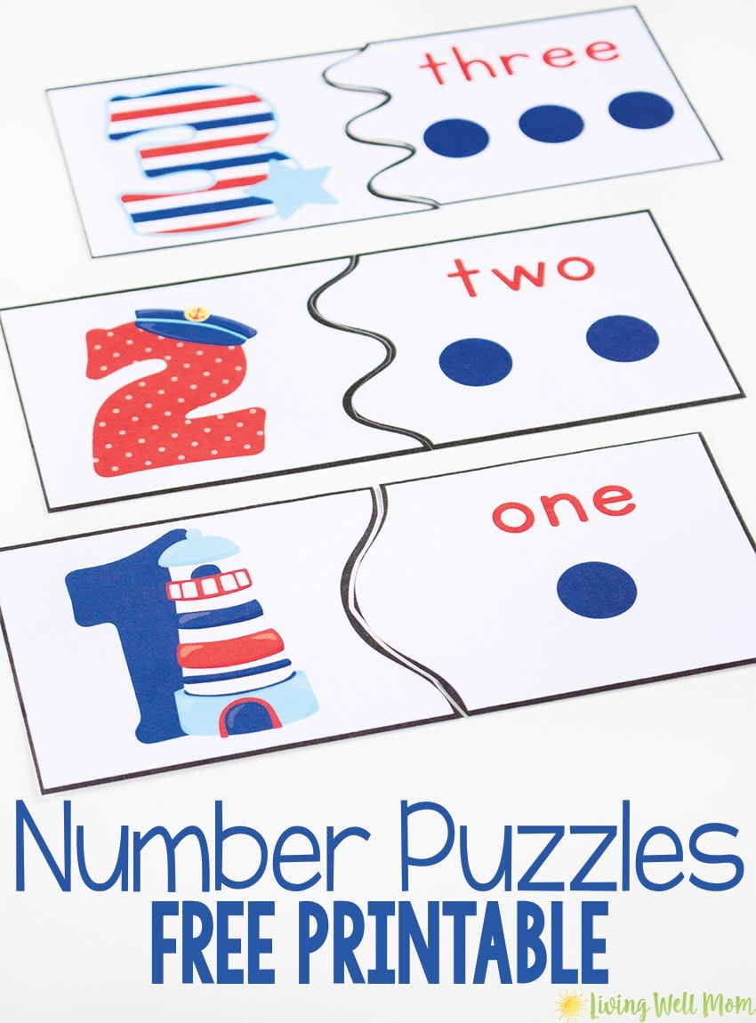 Printable Number Puzzles For Kindergarten