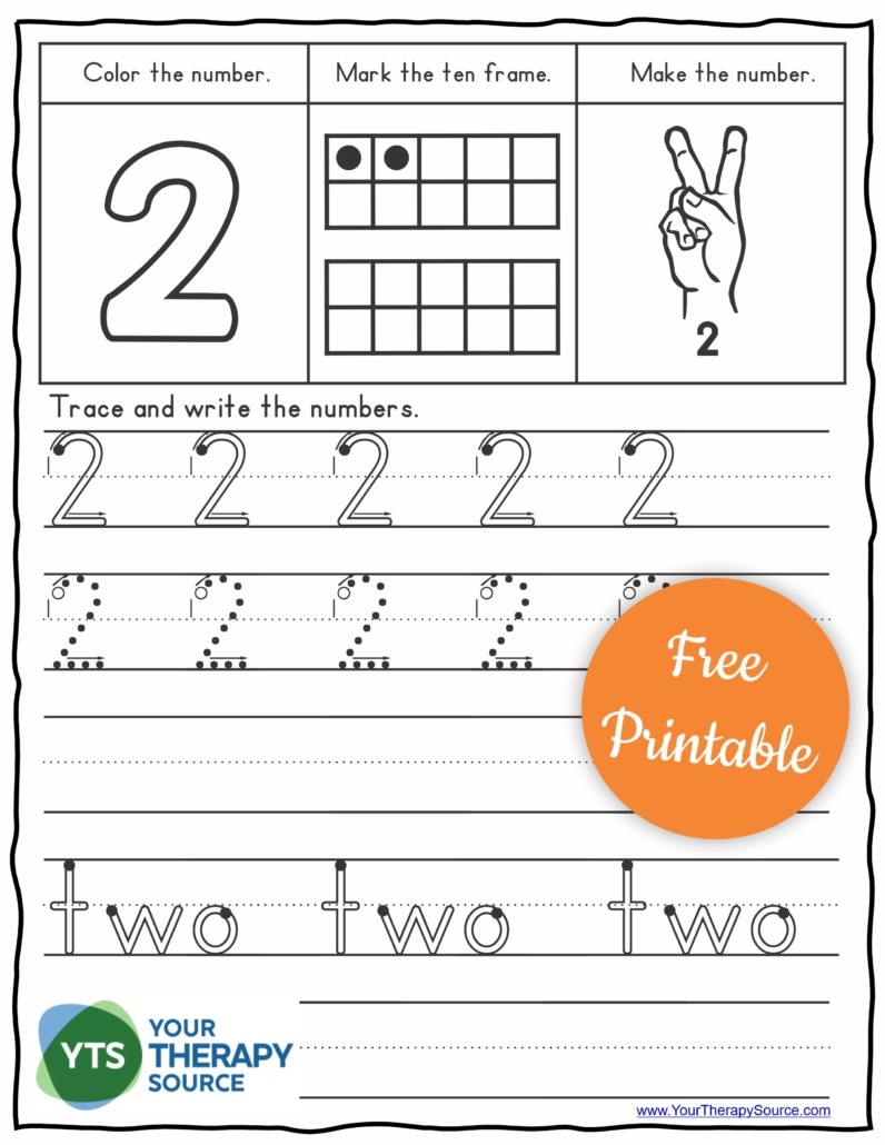 Number Tracing Worksheets Free Printable
