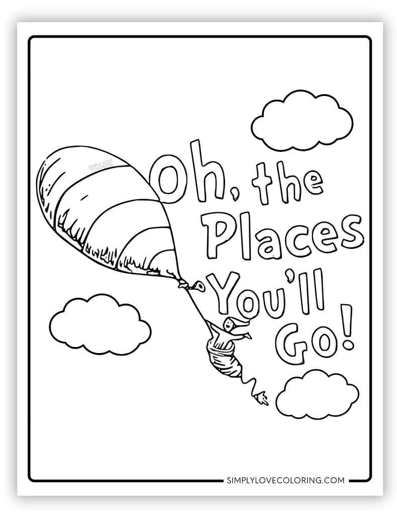 Oh The Places You ll Go Coloring Pages Free PDF Printables 