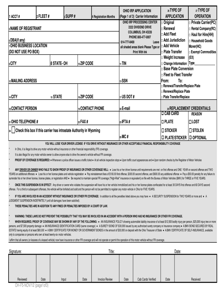 Ohio Irp Login Fill Out amp Sign Online DocHub