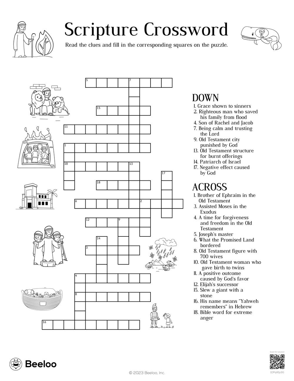 Easy Bible Crossword Puzzles Printable