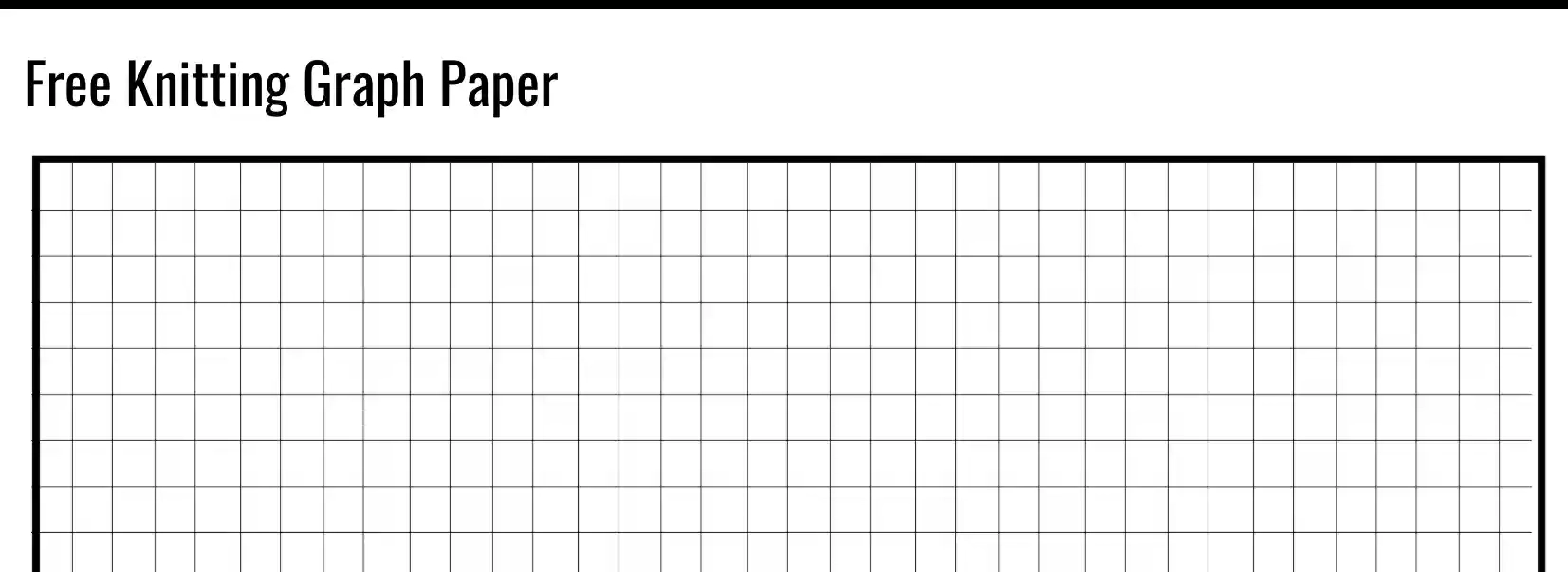 Knitting Graph Paper Free Download