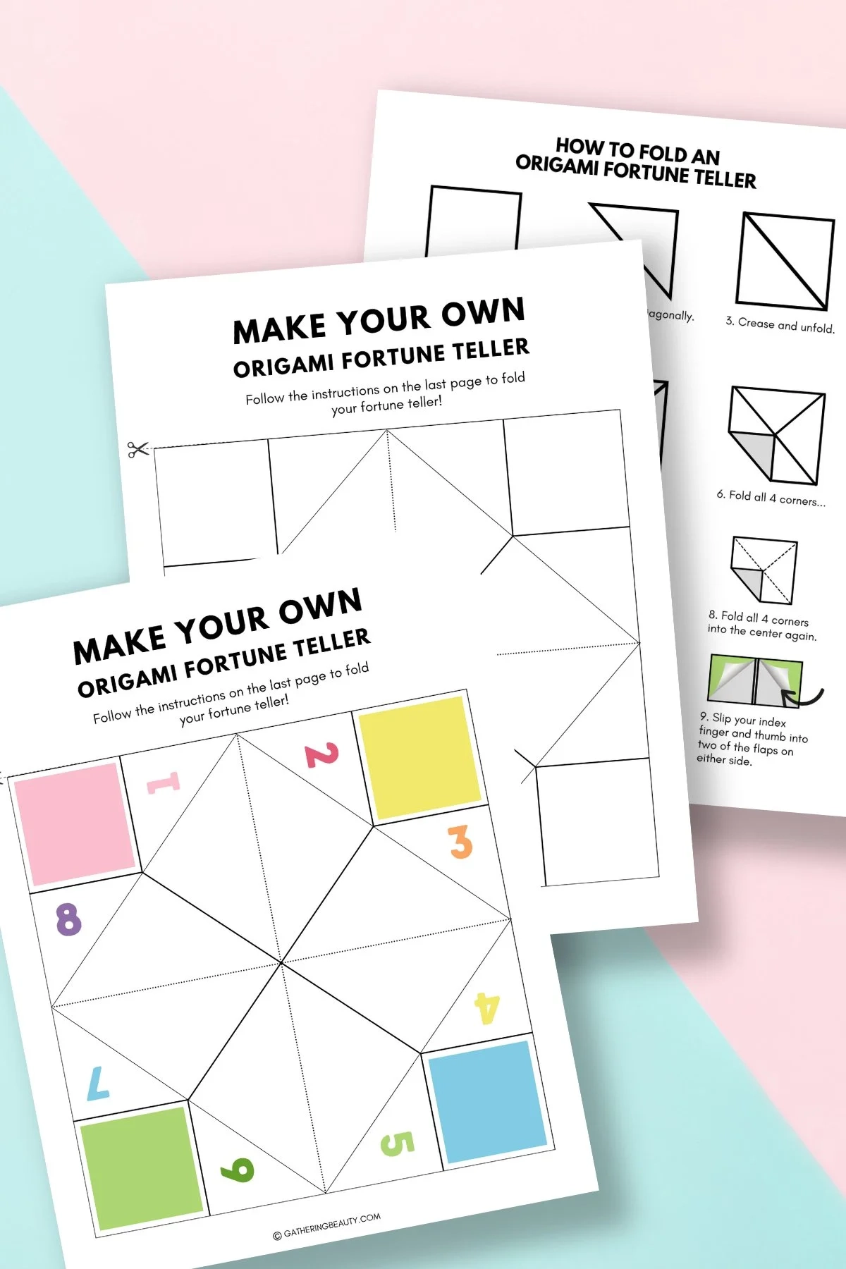 Paper Fortune Teller Printable Template
