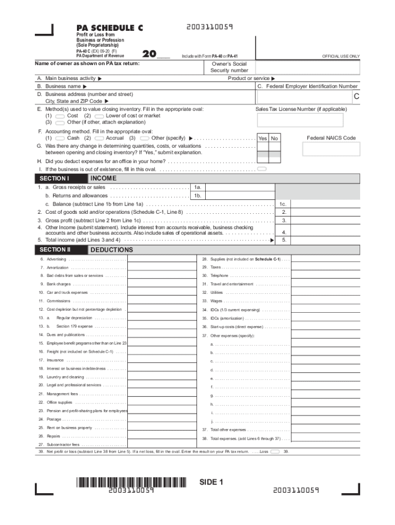 Pa 40 Tax Form Fill Out amp Sign Online DocHub