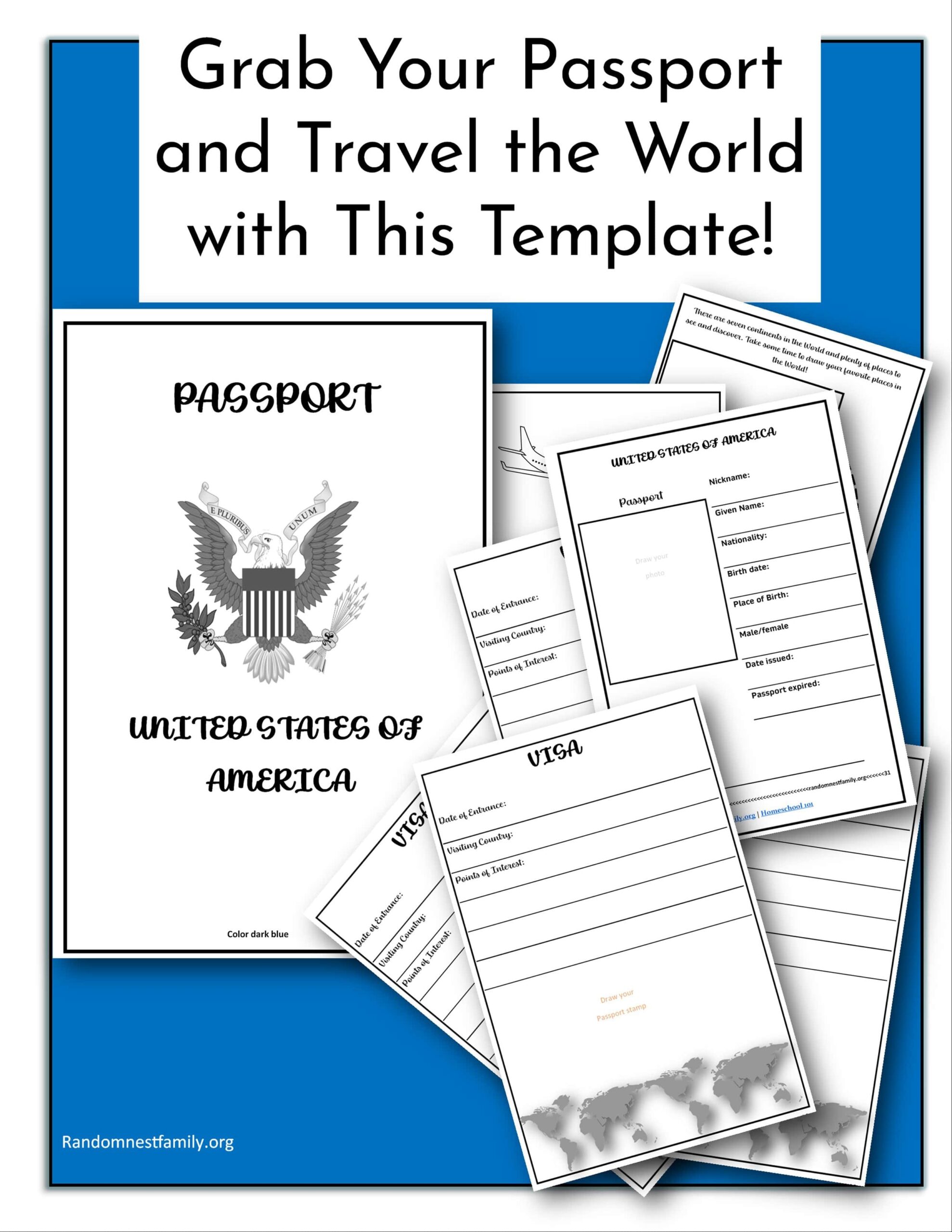 Printable Passport Template