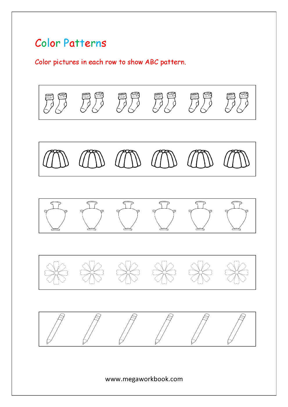 Free Printable Ab Pattern Worksheets