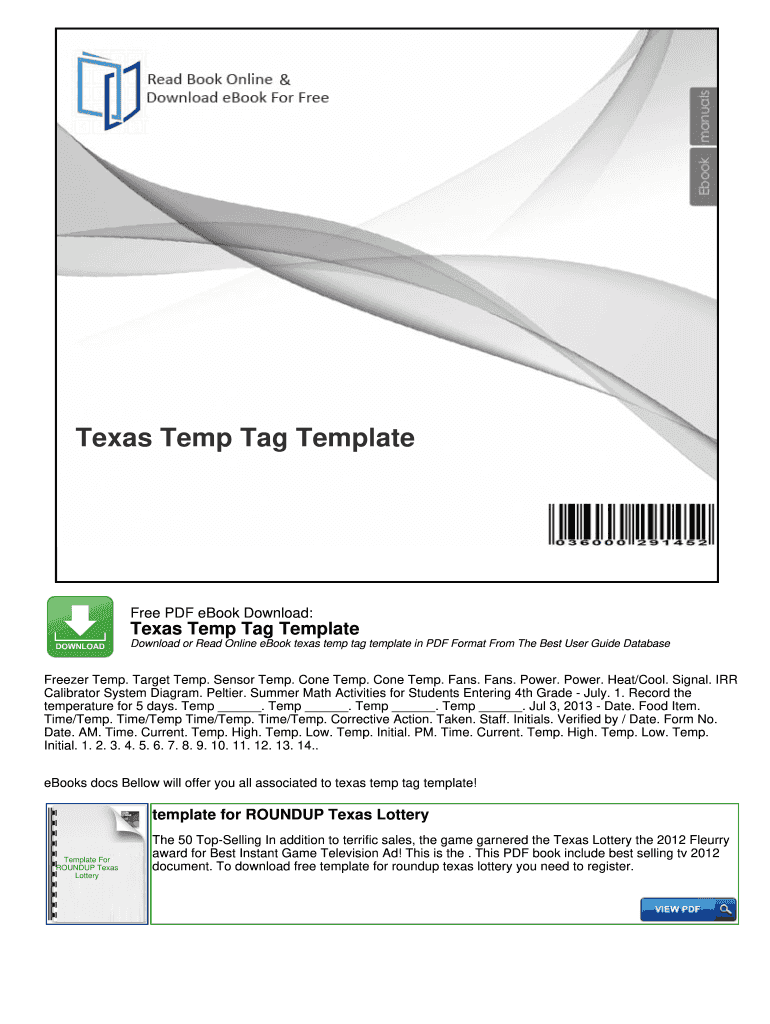 Pdf Blank Printable Temporary License Plate Template Fill Out 