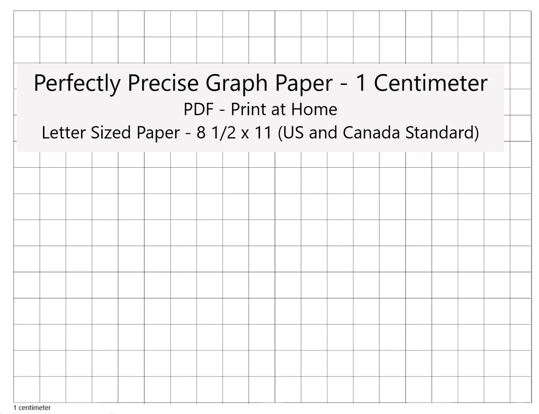 Perfectly Scaled And Precise Printable Graph Paper 1 Centimeter 