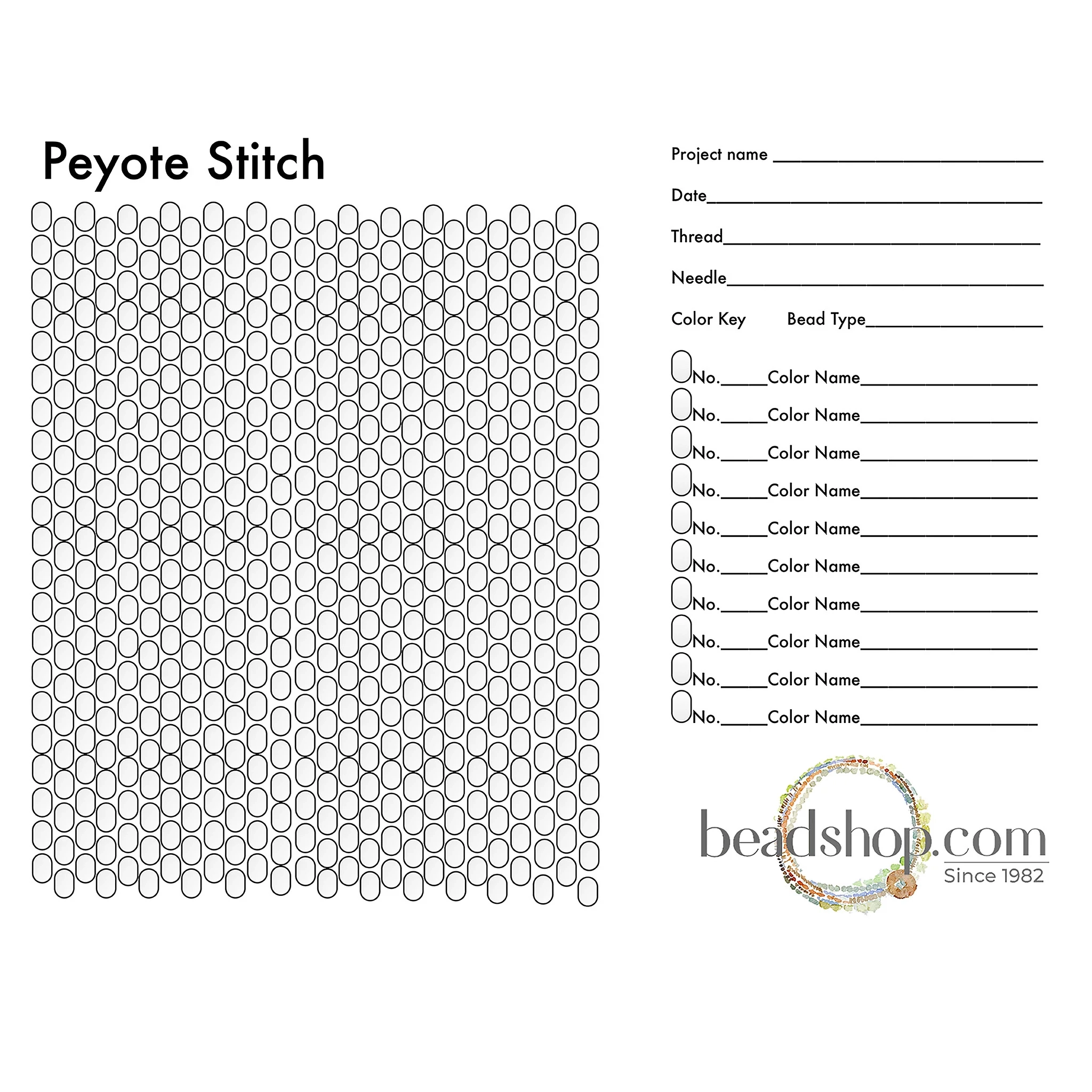 Peyote Stitch Chart Beadshop