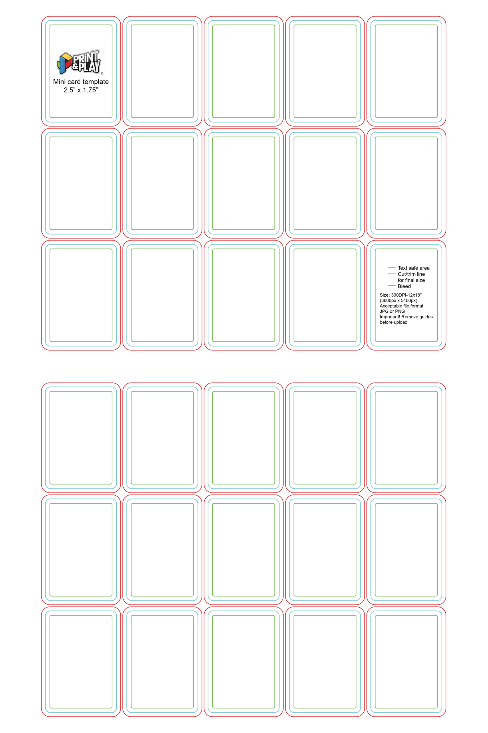 Printable Cards Template