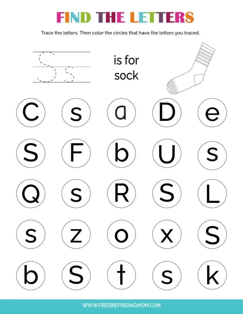 Preschool Printable Worksheets Letter S