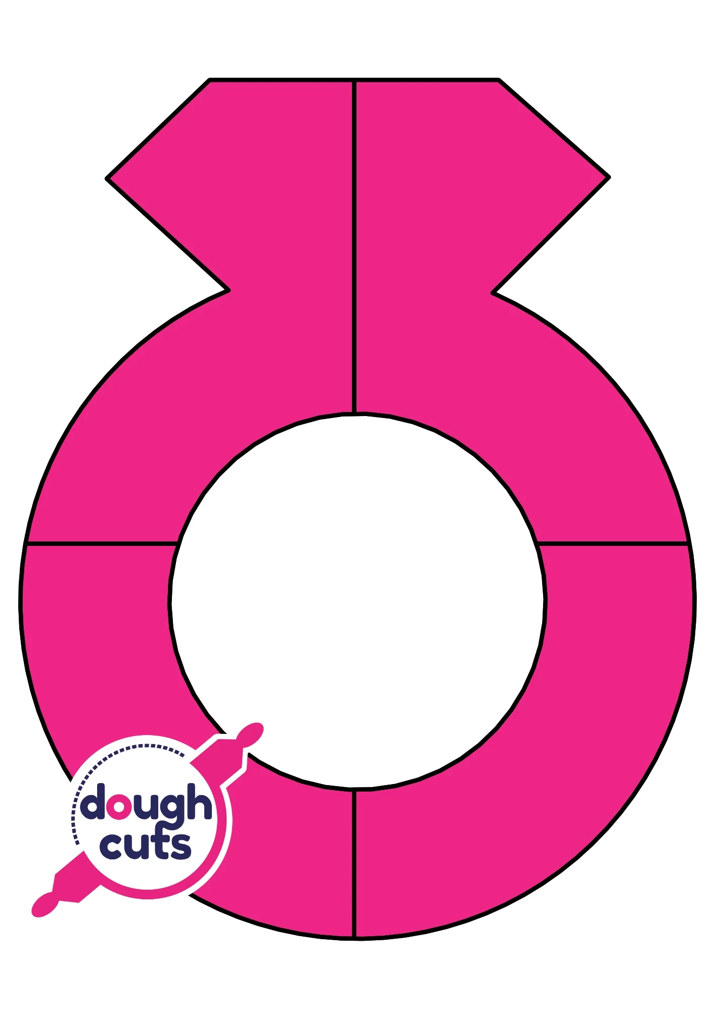 PRINT AT HOME Engagement Ring Cookie Cake Template 14 Tall 