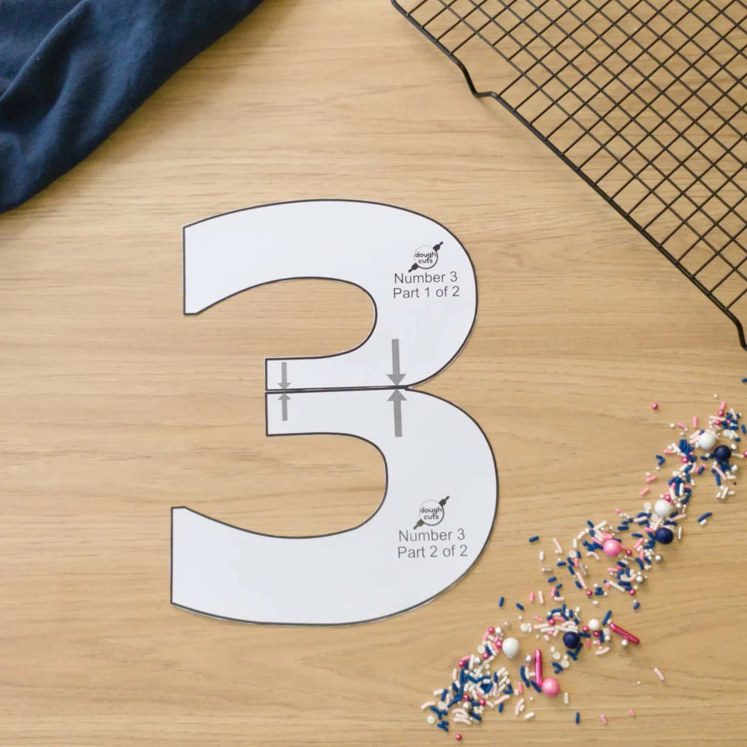 PRINT AT HOME Number Cookie Cake Templates Individual 11 