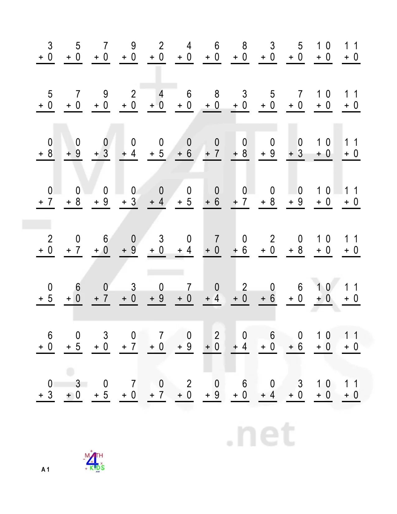 Printable Math Addition Worksheets Grade 3