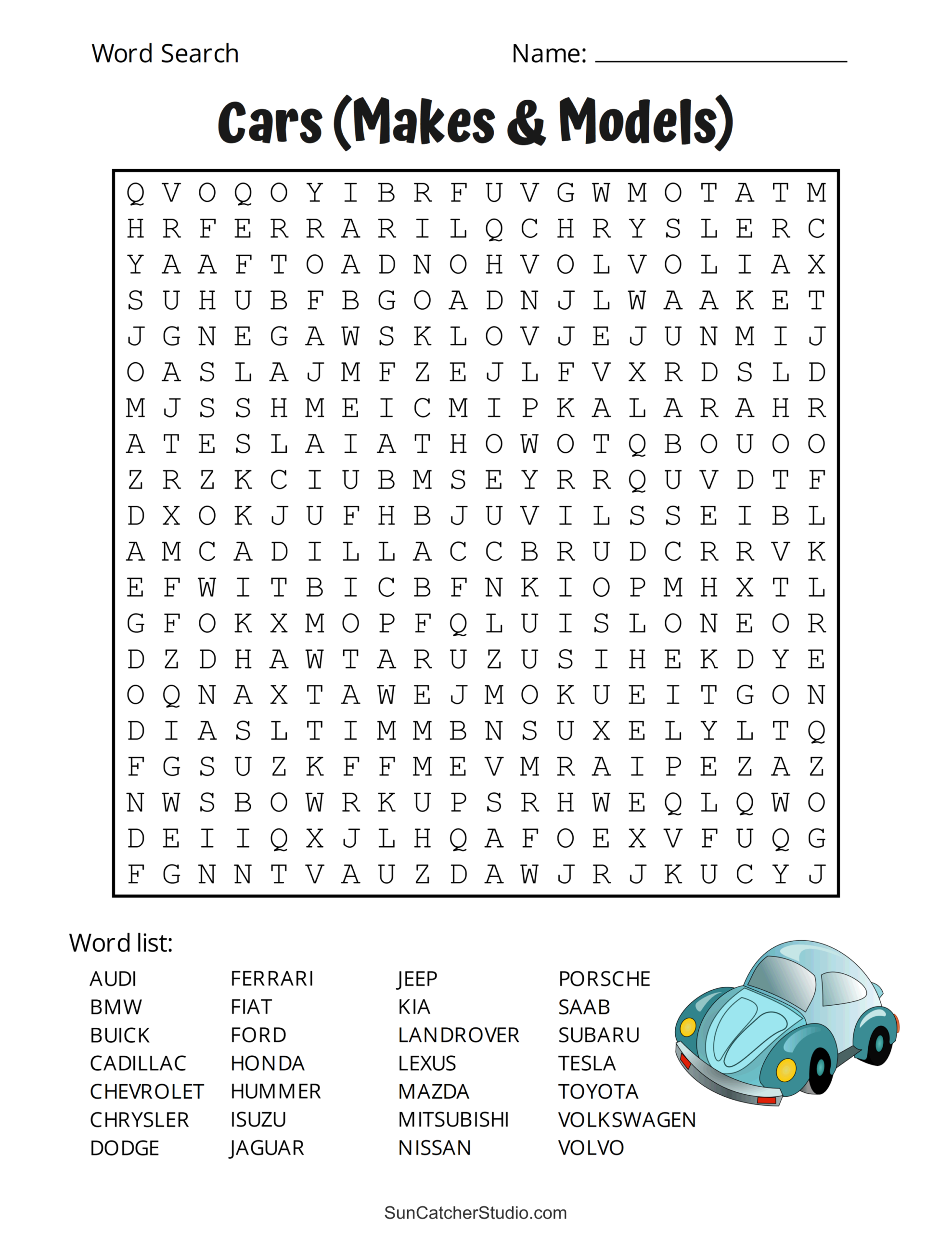 Word Find Puzzles Printable Free Adults