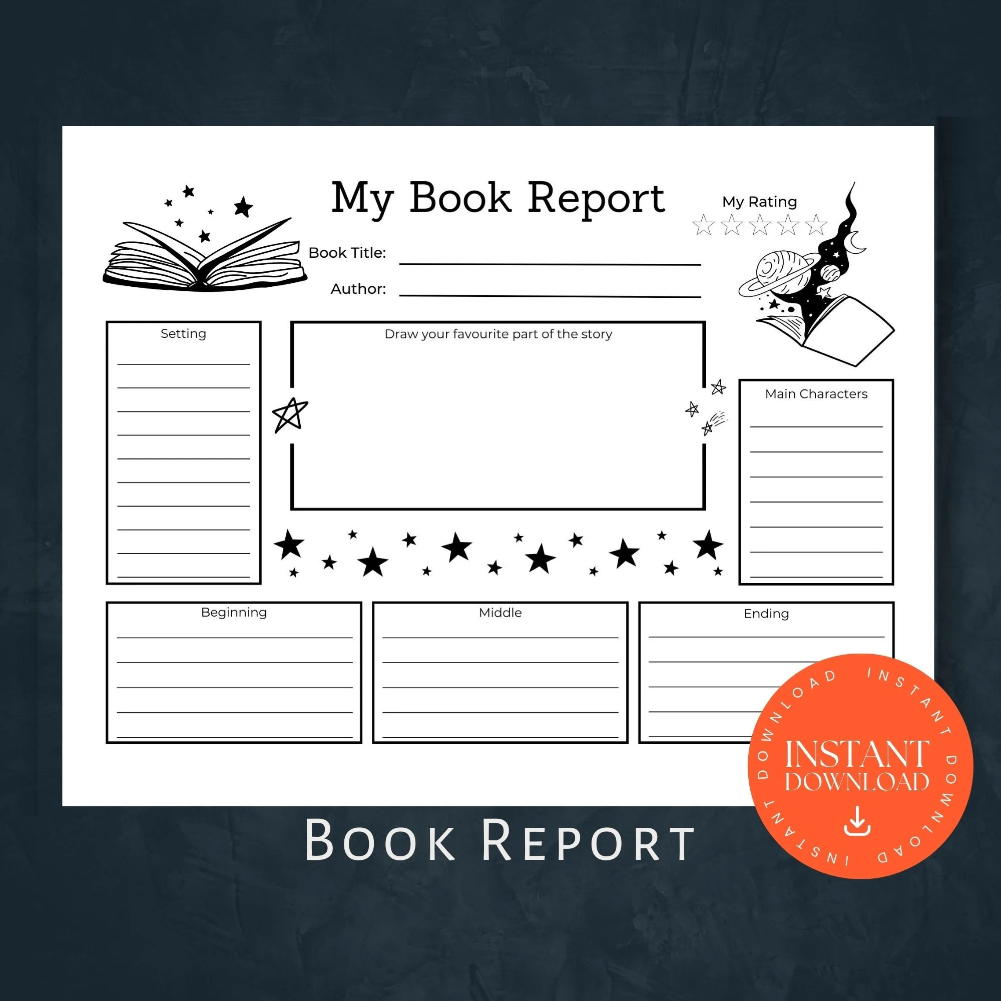 Book Template Printable