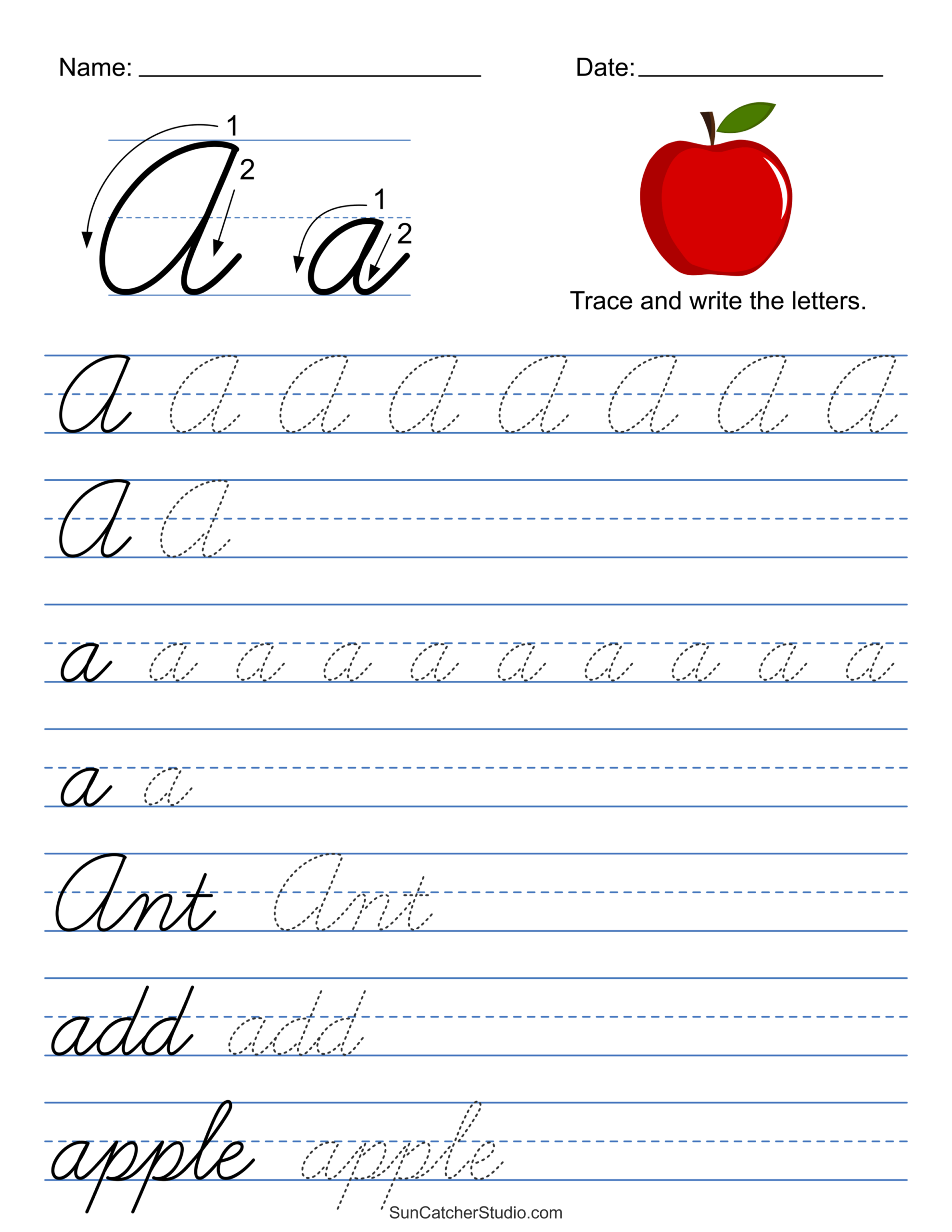 Free Printable Cursive Worksheet