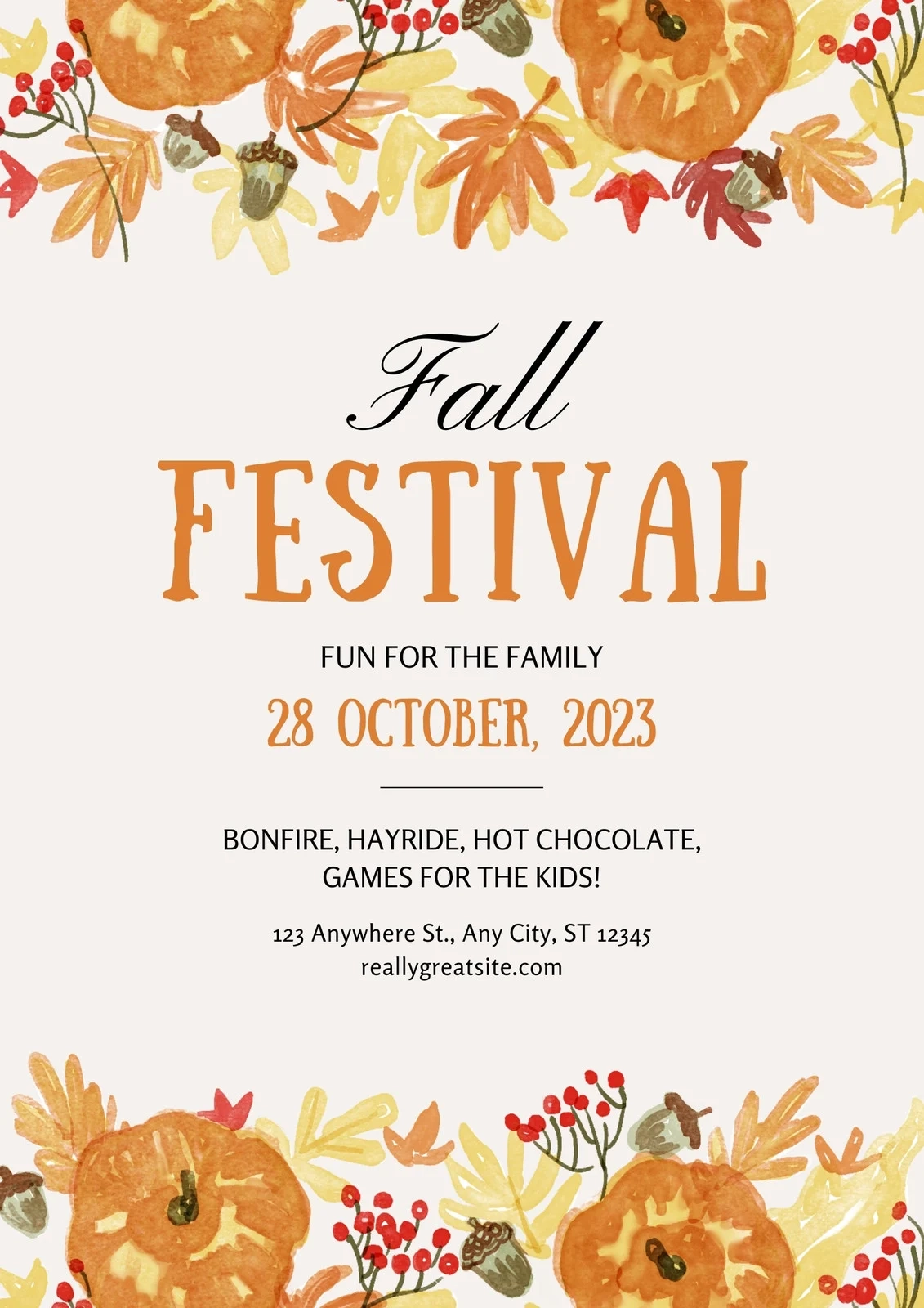 Printable Free To Edit Fall Flyer Templates Canva