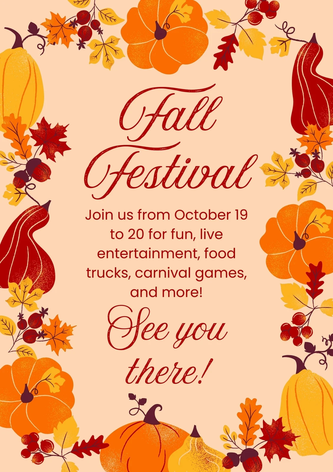 Free Printable Fall Festival Flyer Templates